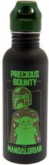 CurePink Nerezová outdoor láhev na pití Star Wars|Hvězdné války|The Mandalorian: Precious Bounty (objem 700 ml)