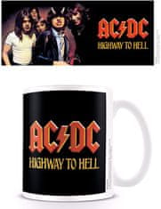 CurePink Keramický hrnek AC/DC: Highway To Hell (objem 315 ml)