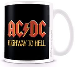 CurePink Keramický hrnek AC/DC: Highway To Hell (objem 315 ml)