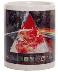 CurePink Keramický hrnek Pink Floyd: Dark Side of the Moon (objem 315 ml) bílý