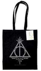 CurePink Shopping taška na rameno Harry Potter: Relikvie smrti (37 x 42 x 2 cm)