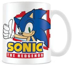 CurePink Keramický hrnek Sonic The Hedgehog: Palec nahoru (objem 315 ml)