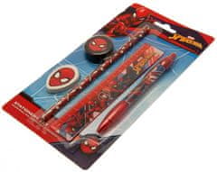 CurePink Set 5 kusů školních potřeb Marvel|Spiderman: Pavučina (8 x 21 cm)