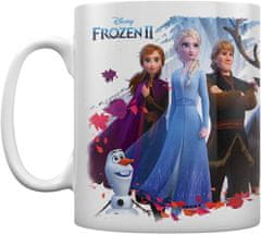 CurePink Bílý keramický hrnek Frozen II|Ledové Království: Group (objem 315 ml)