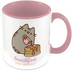 CurePink Keramický hrnek Pusheen: Breakfast (objem 315 ml) růžová