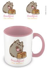 CurePink Keramický hrnek Pusheen: Breakfast (objem 315 ml) růžová