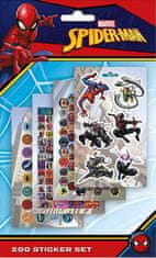 CurePink Set 200 nálepek Marvel|Spiderman: Ikony