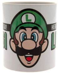 CurePink Keramický hrnek Nintendo|Super Mario: Here We Go Luigi (objem 315 ml)