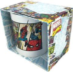 CurePink Keramický hrnek Marvel: Retro Spider-Man Panels (objem 315 ml)
