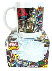 CurePink Keramický hrnek Marvel: Retro Spider-Man Panels (objem 315 ml)