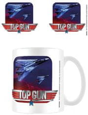 CurePink Bílý keramický hrnek Top Gun Maverick: Fighter Jets (objem 315 ml)