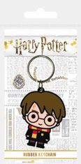 CurePink Přívěsek na klíče Harry Potter: Chibi (5 x 6 cm) pryžový
