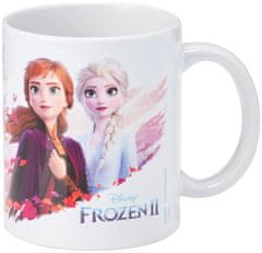 CurePink Bílý keramický hrnek Frozen II|Ledové Království: Destiny Is Calling (objem 315 ml)