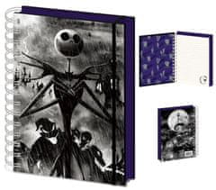 CurePink Poznámkový blok Disney|The Nightmare Before Christmas|Ukradené Vánoce: Strašidelný (A5 16 x 21 cm)