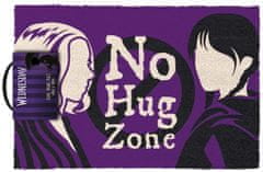 CurePink Rohožka Wednesday: No Hug Zone (60 x 40 cm) fialová