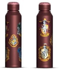 CurePink Nerezová outdoor láhev na pití Harry Potter: Barevný znak (objem 550 ml)