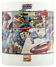 CurePink Keramický hrnek Marvel|Capitain America: Panels (objem 315 ml)