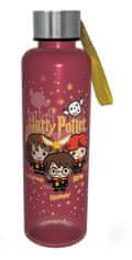 CurePink Plastová láhev na pití Harry Potter: Chibi (objem 700 ml)