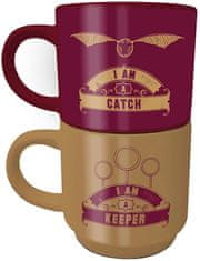 CurePink Keramické hrnky Harry Potter: Catch & Keeper set 2 kusů (280 ml)