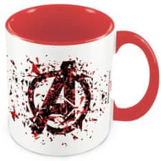 CurePink Keramický hrnek Marvel|Avengers: Rozbité logo (objem 325 ml)