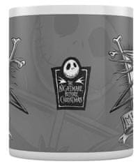 CurePink Keramický hrnek Nightmare Before Christmas: Misfit Love (objem 315 ml) bílý