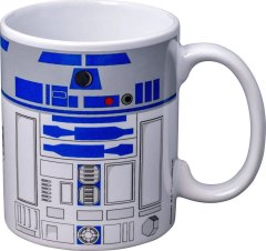 CurePink Keramický hrnek Star Wars|Hvězdné Války: R2 D2 (objem 315 ml) bílý