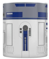 CurePink Keramický hrnek Star Wars|Hvězdné Války: R2 D2 (objem 315 ml) bílý