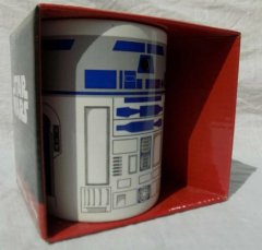 CurePink Keramický hrnek Star Wars|Hvězdné Války: R2 D2 (objem 315 ml) bílý