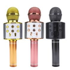 IZMAEL Mikrofon s reproduktorem - Růžová/Zlatá KP31754