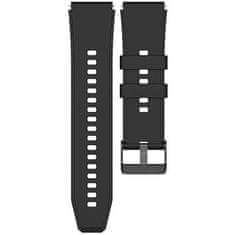 4wrist Silikonový řemínek s černou sponou 20 mm - Black