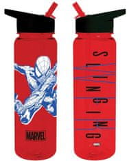 CurePink Plastová láhev na pití Marvel|Spiderman: Smyčka (objem 700 ml)