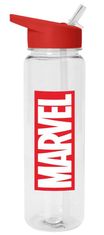 CurePink Plastová láhev na pití Marvel: Logo (objem 700 ml)