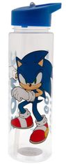 CurePink Plastová láhev na pití Sonic The Hedgehog: Musím jít rychle (objem 700 ml)