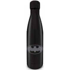 CurePink Nerezová láhev na pití DC Comics|Batman: Who Cares I'm Batman (objem 540 ml)