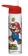 CurePink Plastová láhev na pití Nintendo|Super Mario: Skok (objem 700 ml)