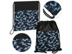 sarcia.eu Modrá maskáčová taška na boty, školní taška přes rameno 45x35,5cm STARPAK 
