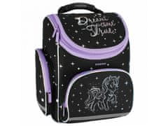 sarcia.eu Unicorn holo černý školní batoh pro dívky, školní batoh 37x32x22cm 