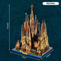 XXXX 3D kovové puzzle Sagrada Familia vyřezávané laserem