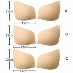 Xbra Samodržicí push up podprsenka Invisible Bra - velikost A