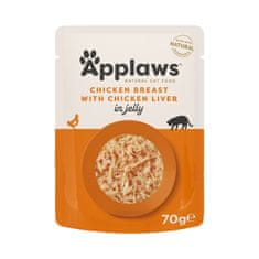 Applaws kapsička Cat Jelly Kuřecí prsa s játry 16x70g