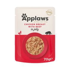 Applaws kapsička Cat Jelly Kuřecí prsa s hovězím 16x70g