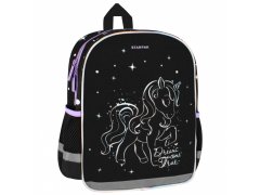 sarcia.eu Jednorožec holo černý školkový batoh pro holčičky 31x25x10 STARPAK 