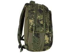 sarcia.eu Zelený kamuflážní školní batoh, batoh pro mládež, prostorný 43x35x21cm STARPAK 