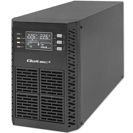 Qoltec UPS | 1kVA | 1000W | Power Factor 1.0 | LCD | EPO | USB | On-line