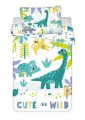 Jerry Fabrics  Povlečení do postýlky Dino Cute and Wild baby 100x135, 40x60 cm