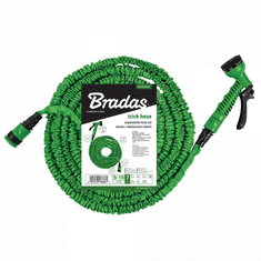 Bradas Flexibilní, smršťovací zahradní hadice 5-15m s postřikovačem - zelená TRICK HOSE BR-WTH0515GR-T-L