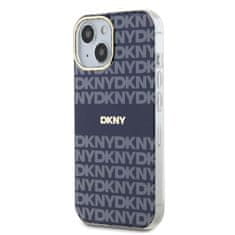 DKNY Zadní Kryt PC/TPU Repeat Pattern Tonal Stripe Magsafe pro iPhone 14 modrý