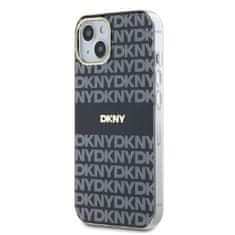 DKNY Zadní Kryt PC/TPU Repeat Pattern Tonal Stripe Magsafe pro iPhone 13 černý