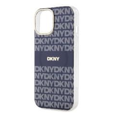 DKNY Zadní Kryt PC/TPU Repeat Pattern Tonal Stripe Magsafe pro iPhone 14 modrý