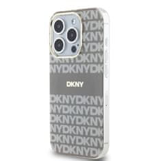 DKNY Zadní Kryt PC/TPU Repeat Pattern Tonal Stripe Magsafe na iPhone 13 Pro Max Beige